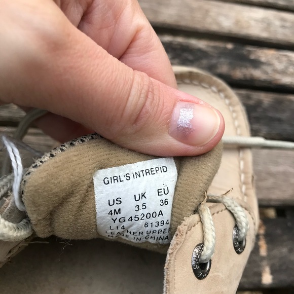 Sperry GIRLS INTREPID Tan Boat Shoes - Picture 3 of 5